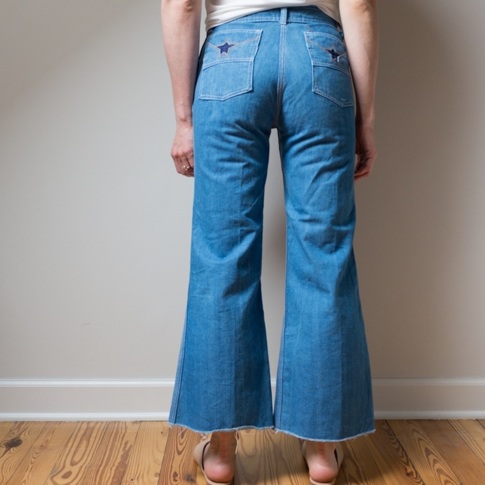True vintage high rise flare jeans